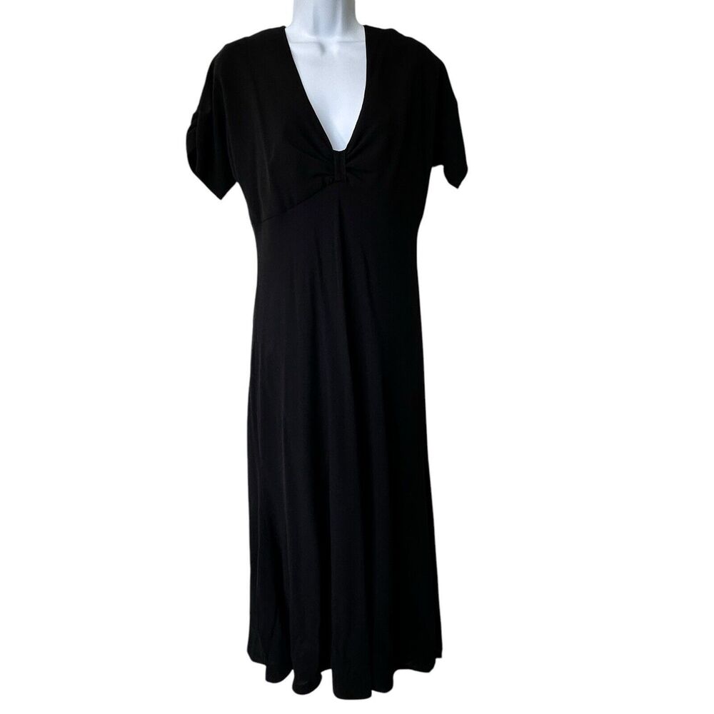 NWT Jones New York Dress 12 black Y2K baby doll coquette maxi dress